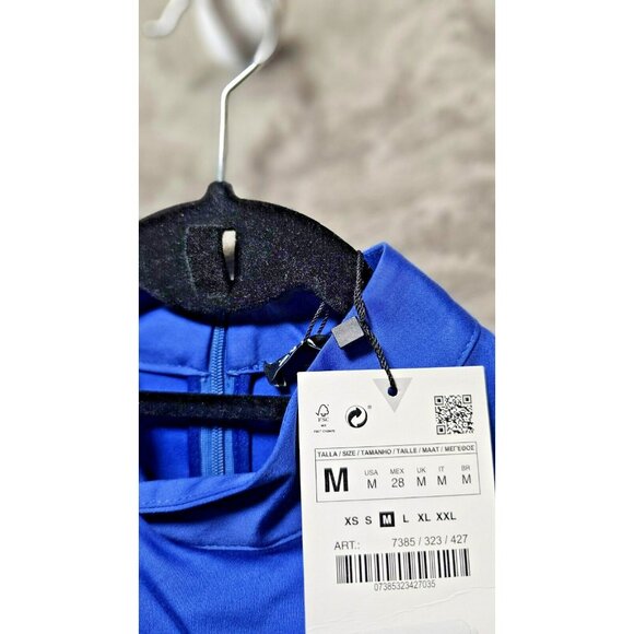 ALT Bella Swan Twilight Zara Mini Dress Bodycon Size Medium Cobalt Blue Ruched - Picture 5 of 12